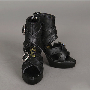 娃娃鞋子 SGS 33 For Senior Delf Girl Heel Parts Black
