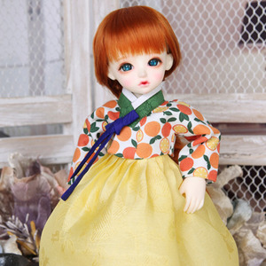 娃娃衣服 Pre order HDF Orange Hanbok Set Yellow