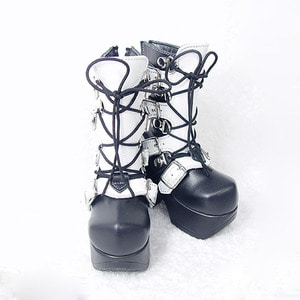 娃娃鞋子 SBS 22 HARD METAL BOOTS For BOY White