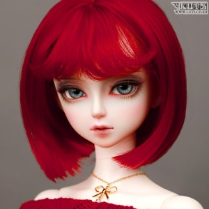 娃娃假发 SDW330 Carmine red