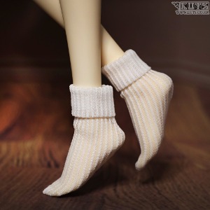 娃娃衣服 KDF Roll-Up Ankle Socks white